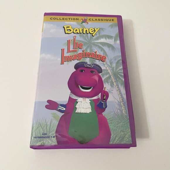Vtg Barney L’île Imaginaire VHS Imagination Island FRENCH Clamshell - Picture 1 of 16